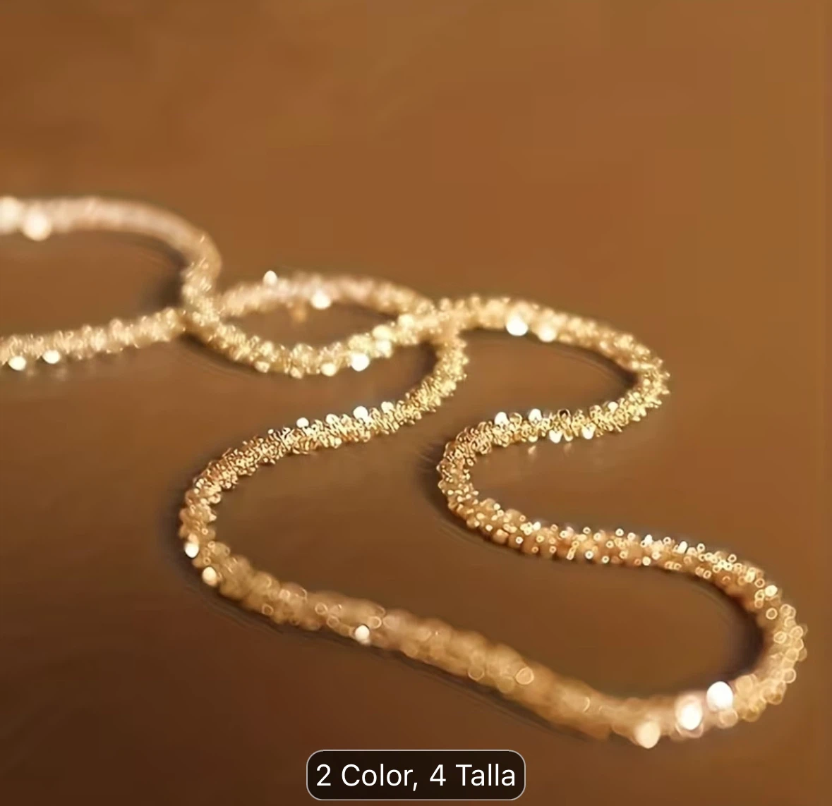 Sparkly Chain Necklace - Gold or Silver Tone - photo 3