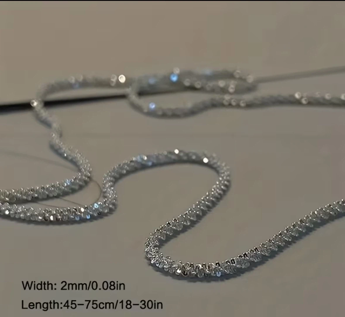 Sparkly Chain Necklace - Gold or Silver Tone - photo 4