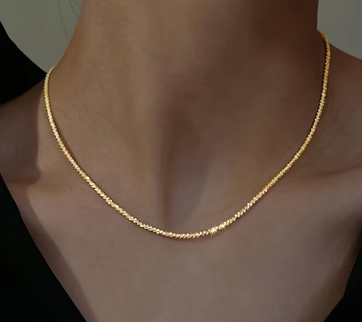Sparkly Chain Necklace - Gold or Silver Tone - photo 5