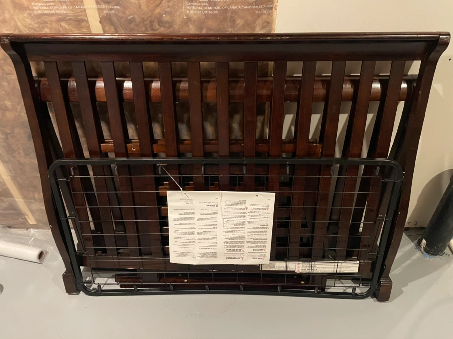 Dark Wood Crib