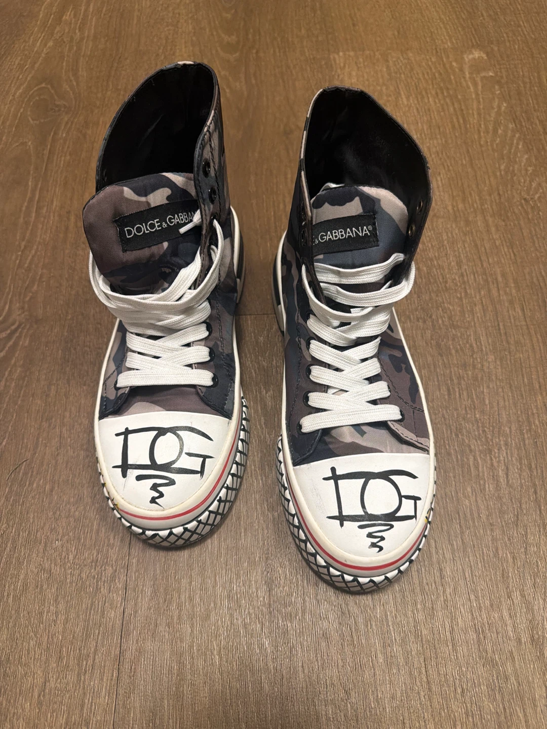 Dolce & Gabbana Camouflage High-Top Sneakers