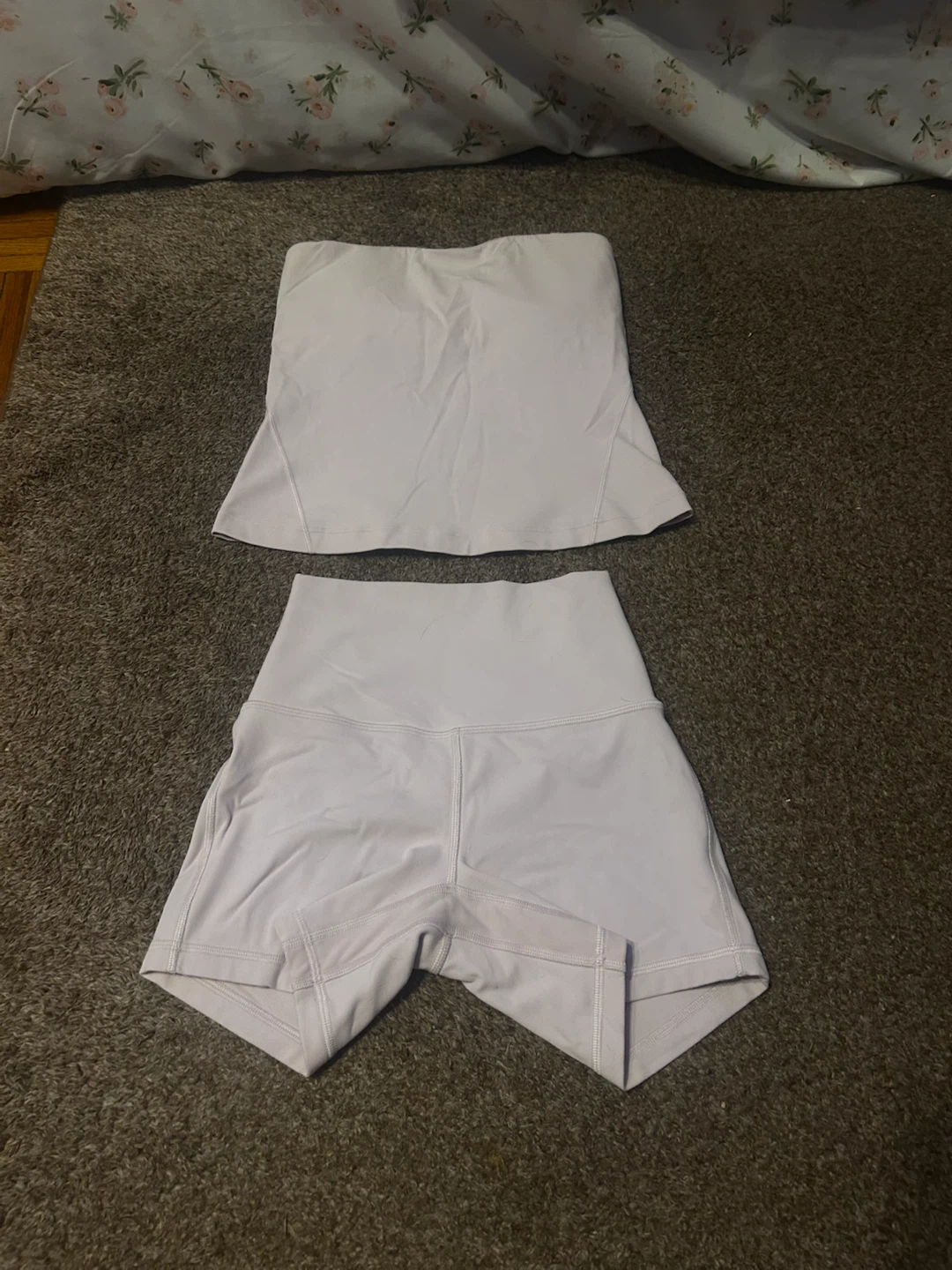 Lululemon Athletic Tank Top & Shorts Set - Lilac - photo 2