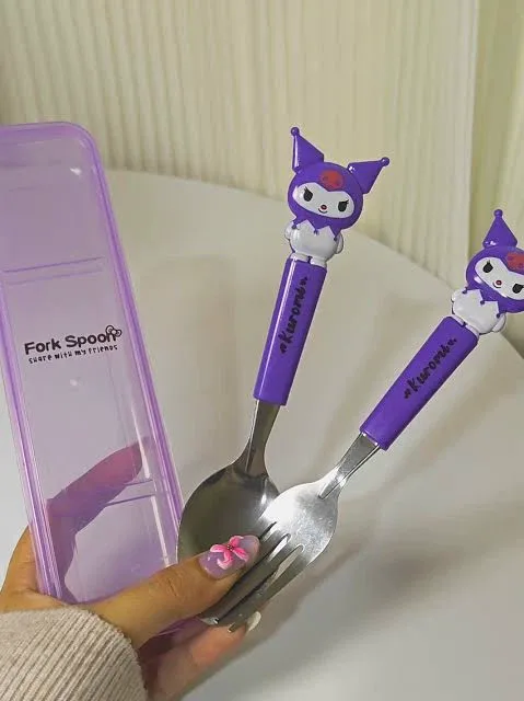 Kuromi Fork and Spoon Set