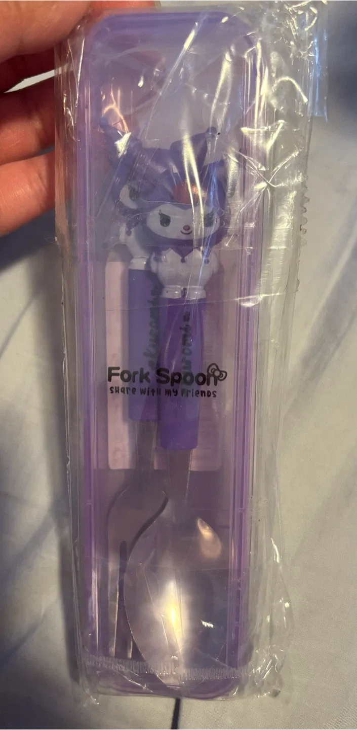 Kuromi Fork and Spoon Set - photo 2