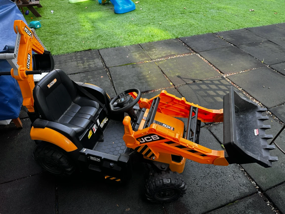 JCB Ride-On Excavator and Loader Toy