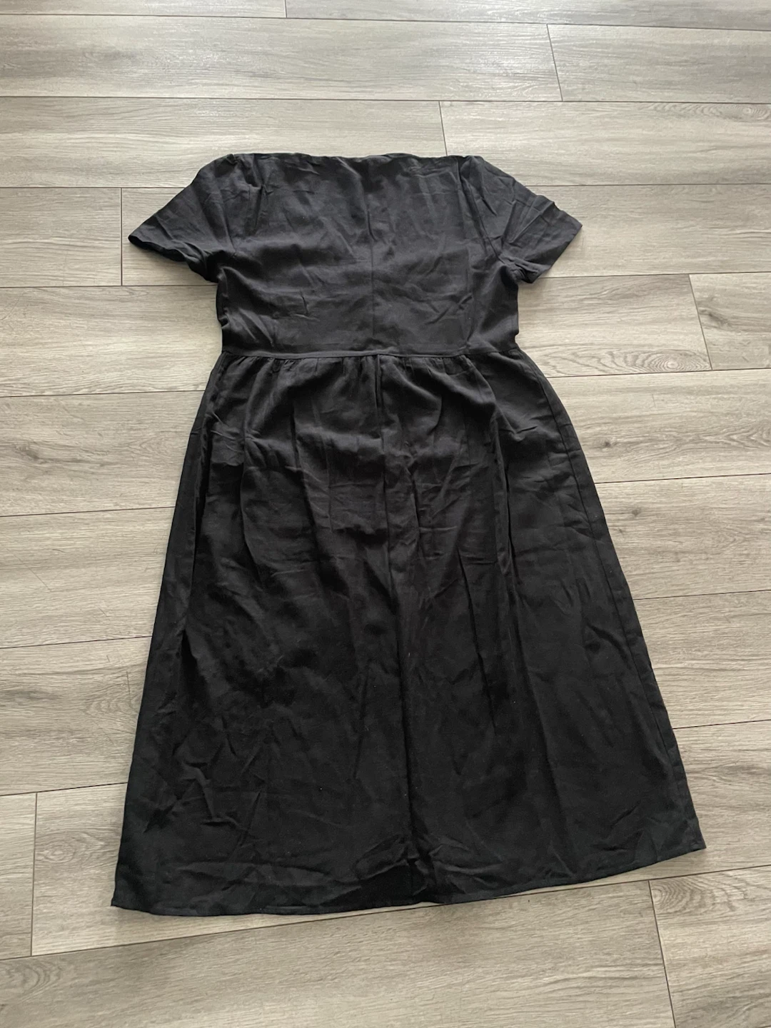 Black Button-Front Midi Dress - photo 3
