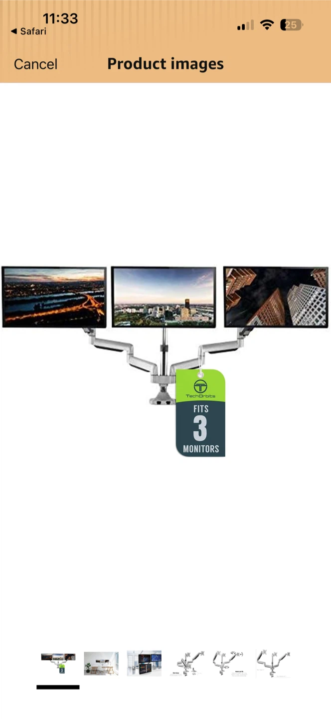 Asus 144hz with triple monitor mount - photo 3