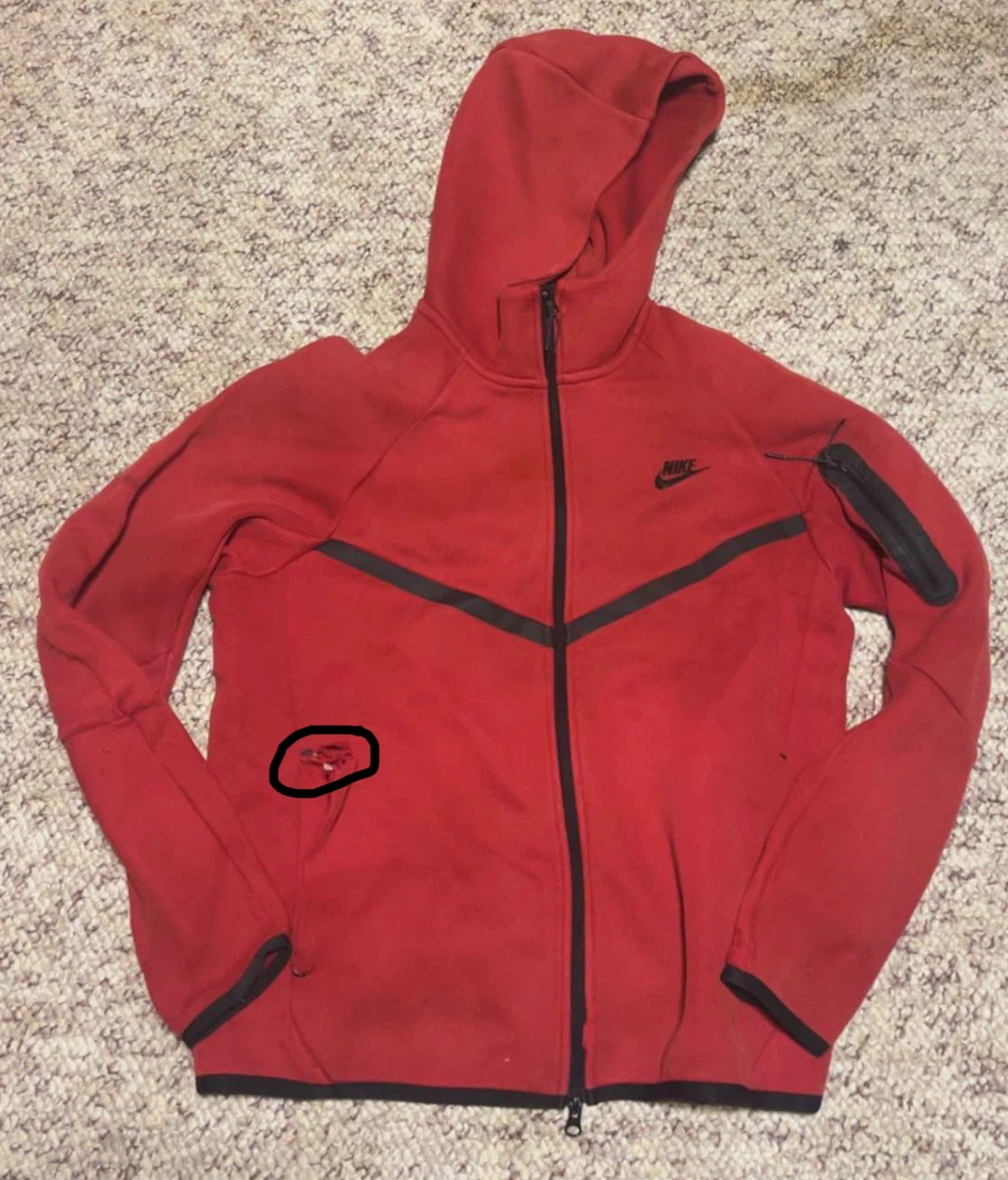 Nike Tech Fleece Zip-Up Hoodie Red Size M
