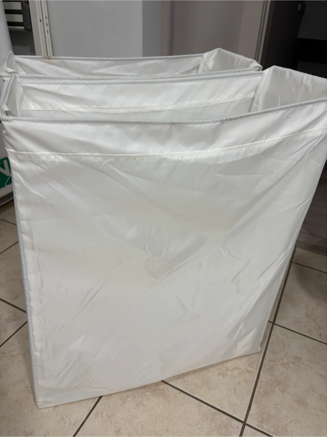 Set of 2 IKEA White Collapsible Laundry storage bins - photo 3