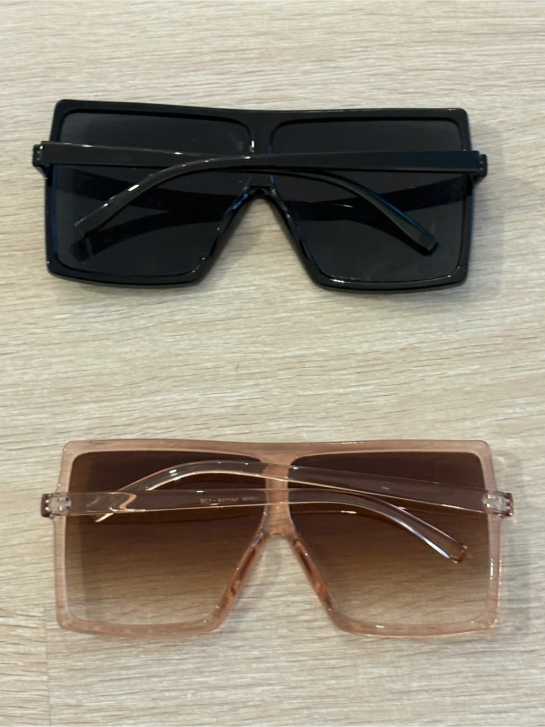Oversized Square Sunglasses - Black & Pink - photo 2