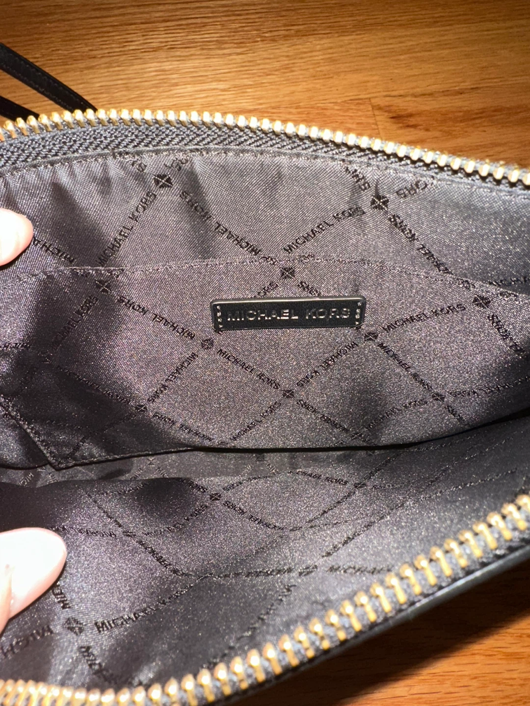 Michael Kors Black Leather Clutch Wallet Crossbody Bag - photo 5