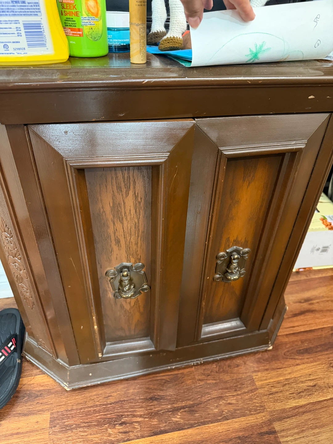 Vintage Wood Accent Cabinet
