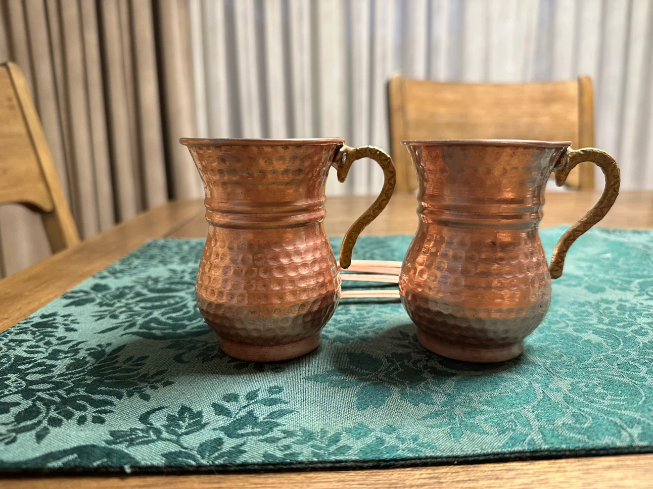 Handcrafted Persian Copper Set - Signed Artisan Mugs - photo 2