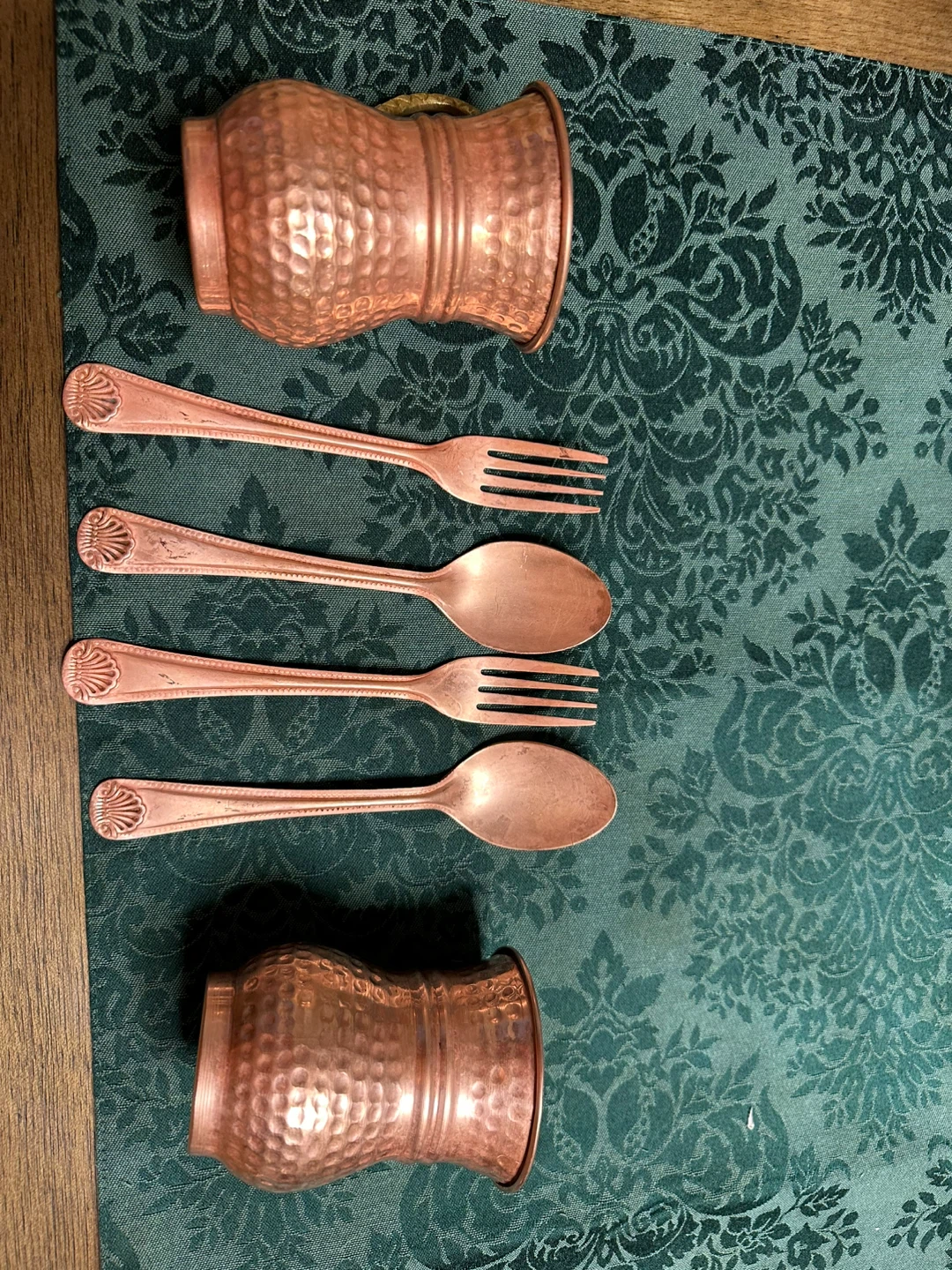 Handcrafted Persian Copper Set - Signed Artisan Mugs - photo 4