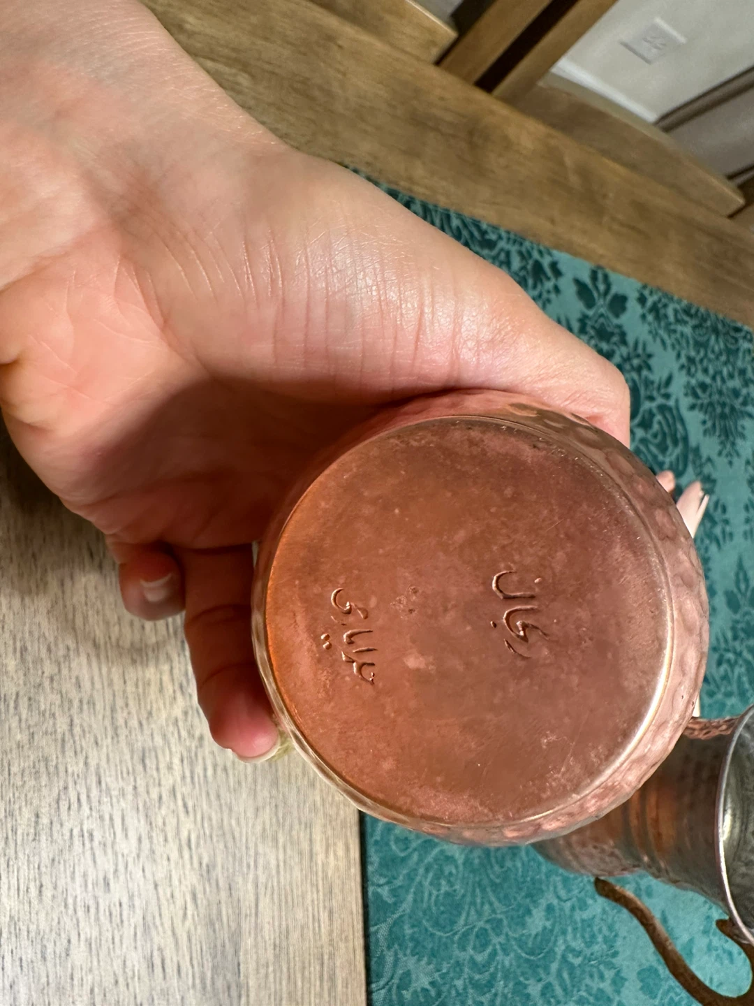 Handcrafted Persian Copper Set - Signed Artisan Mugs - photo 5