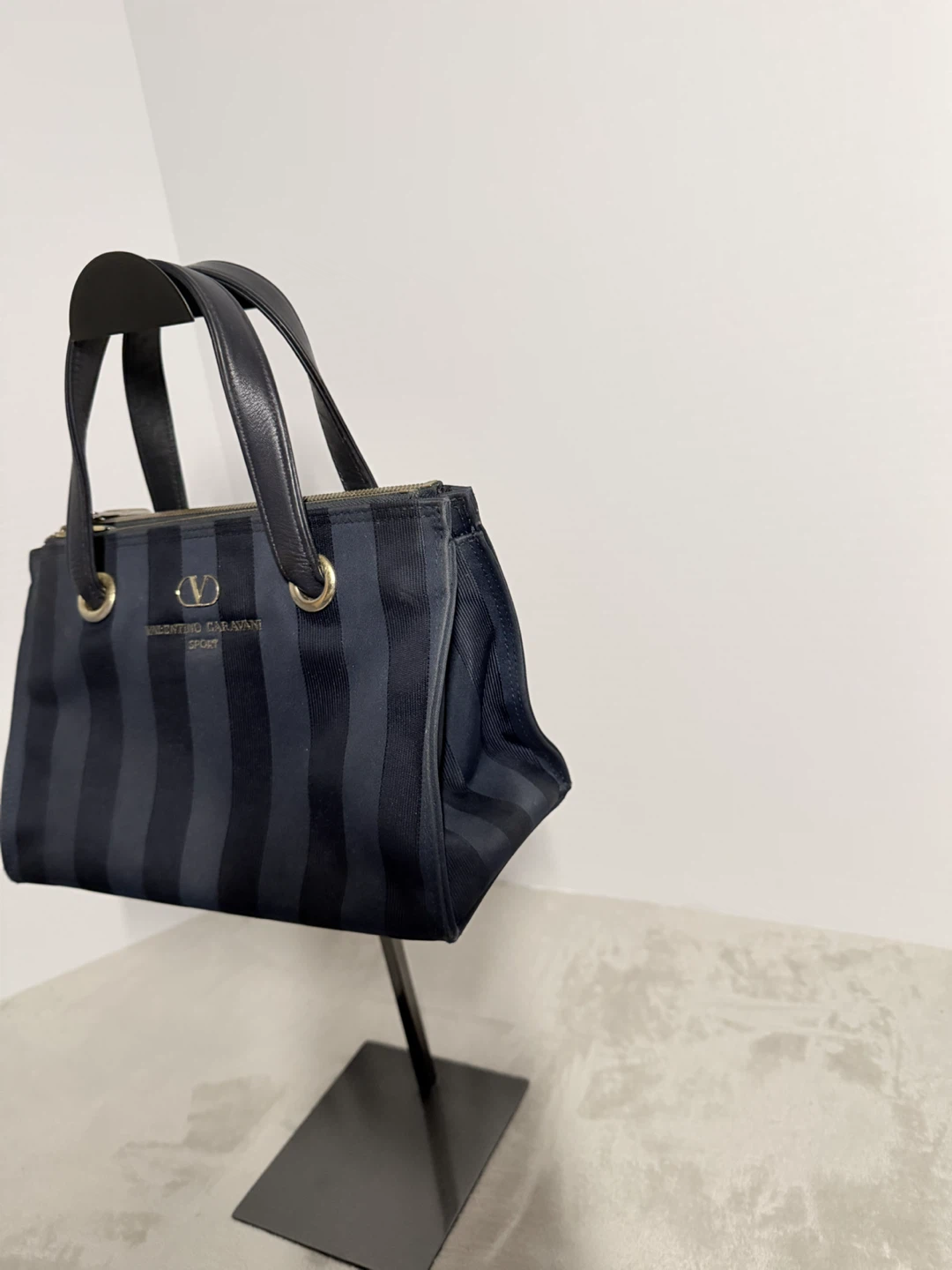 Valentino Garavani Sport Navy Striped Tote Bag - photo 4
