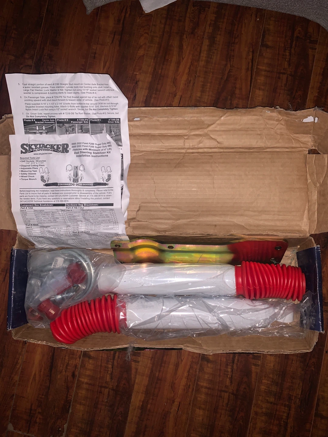 New Skyjacker Hydro 7000 Dual Steering Stabilizer Kit.