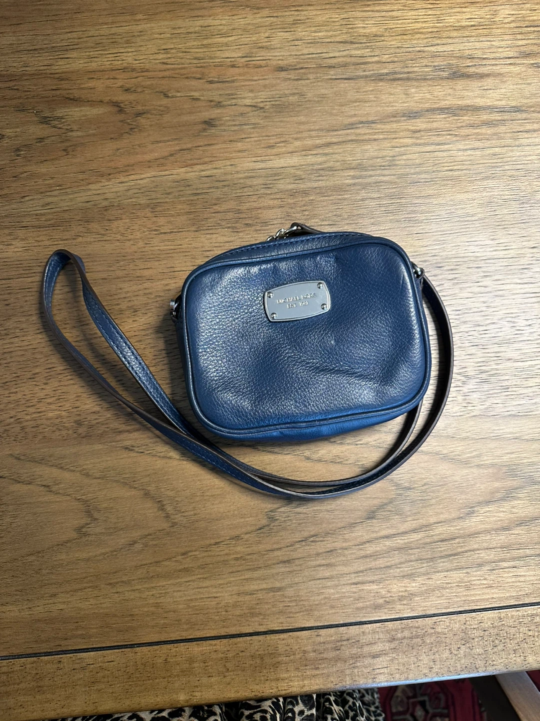 Michael Kors Navy Blue Leather Crossbody Bag - photo 3