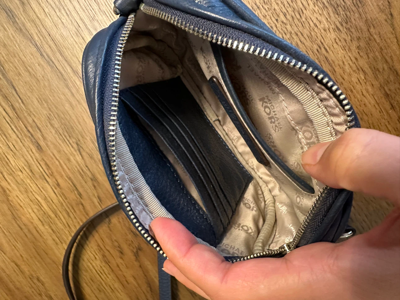 Michael Kors Navy Blue Leather Crossbody Bag - photo 5