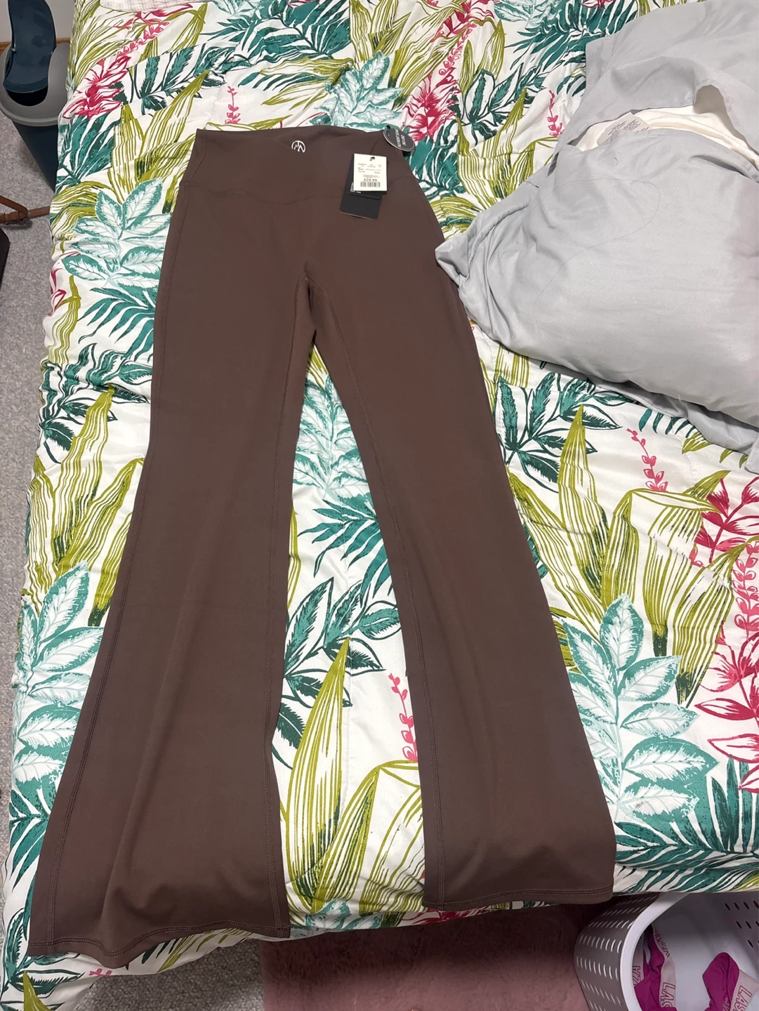 Activewear Flare Leggings - Brown