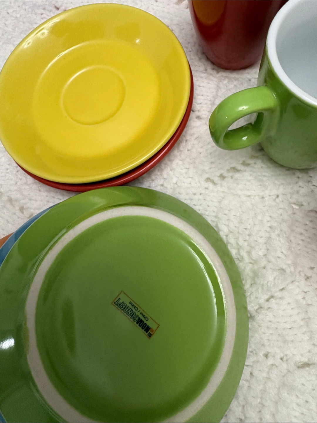 Set of 6 Ceramic Coffee Cups and Saucers - photo 3