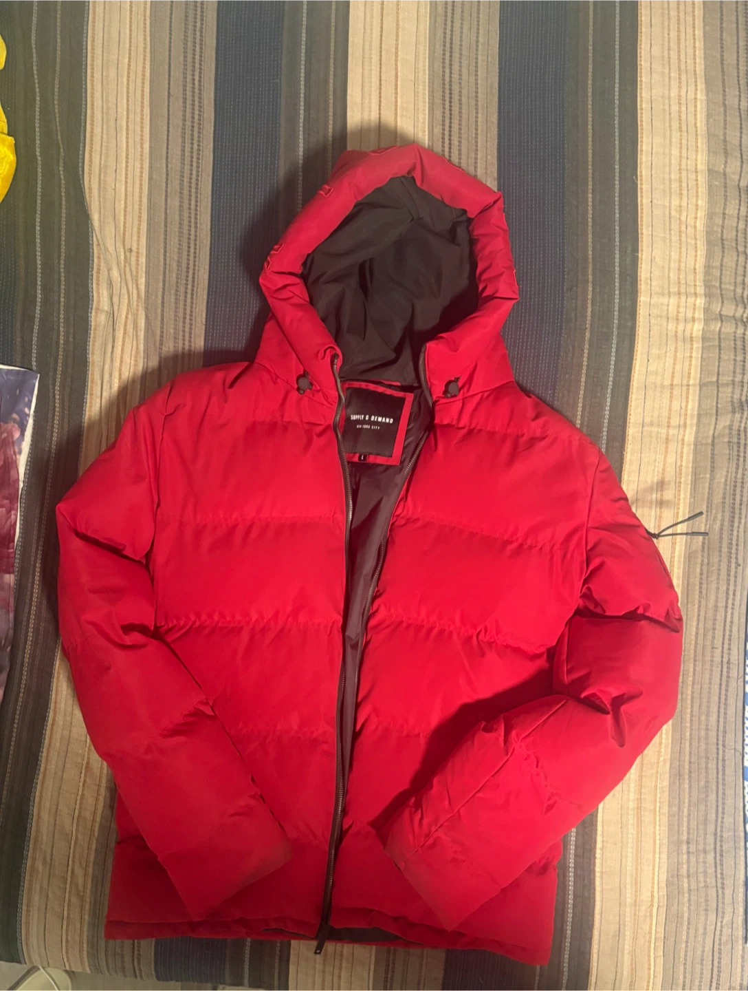 Supply and Demand Red Puffer Jacket