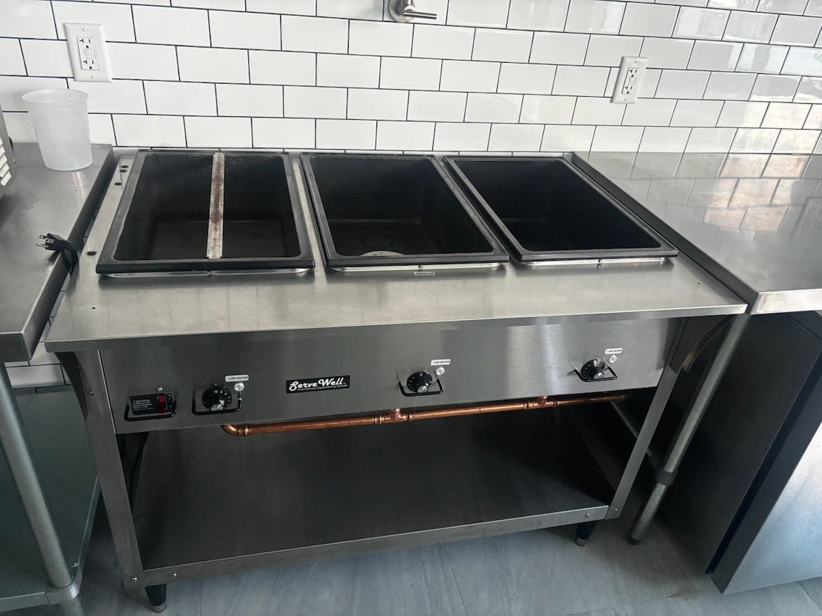 ServeWell 3-Well Commercial Stainless Hot Food / Steam Table