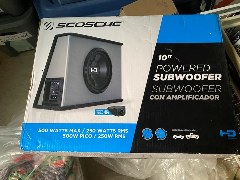 Scosche 10" HD Powered Subwoofer new in box - photo 2