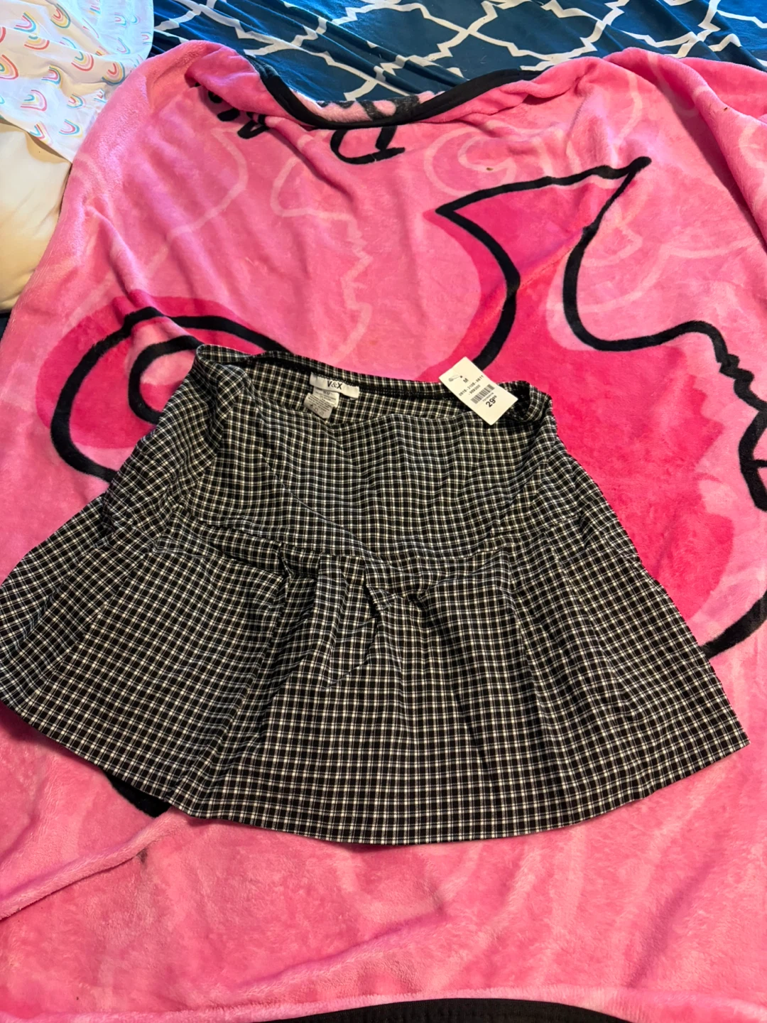 Plaid Mini Skirt - Size M