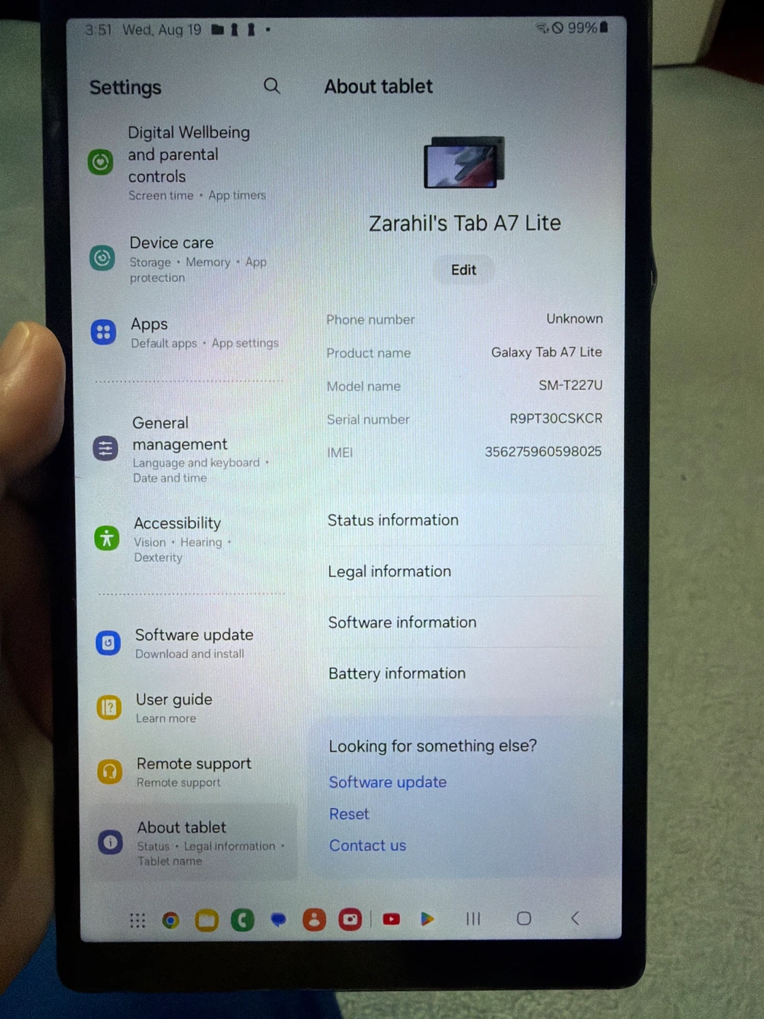 Samsung Galaxy Tab A7 Lite Tablet
