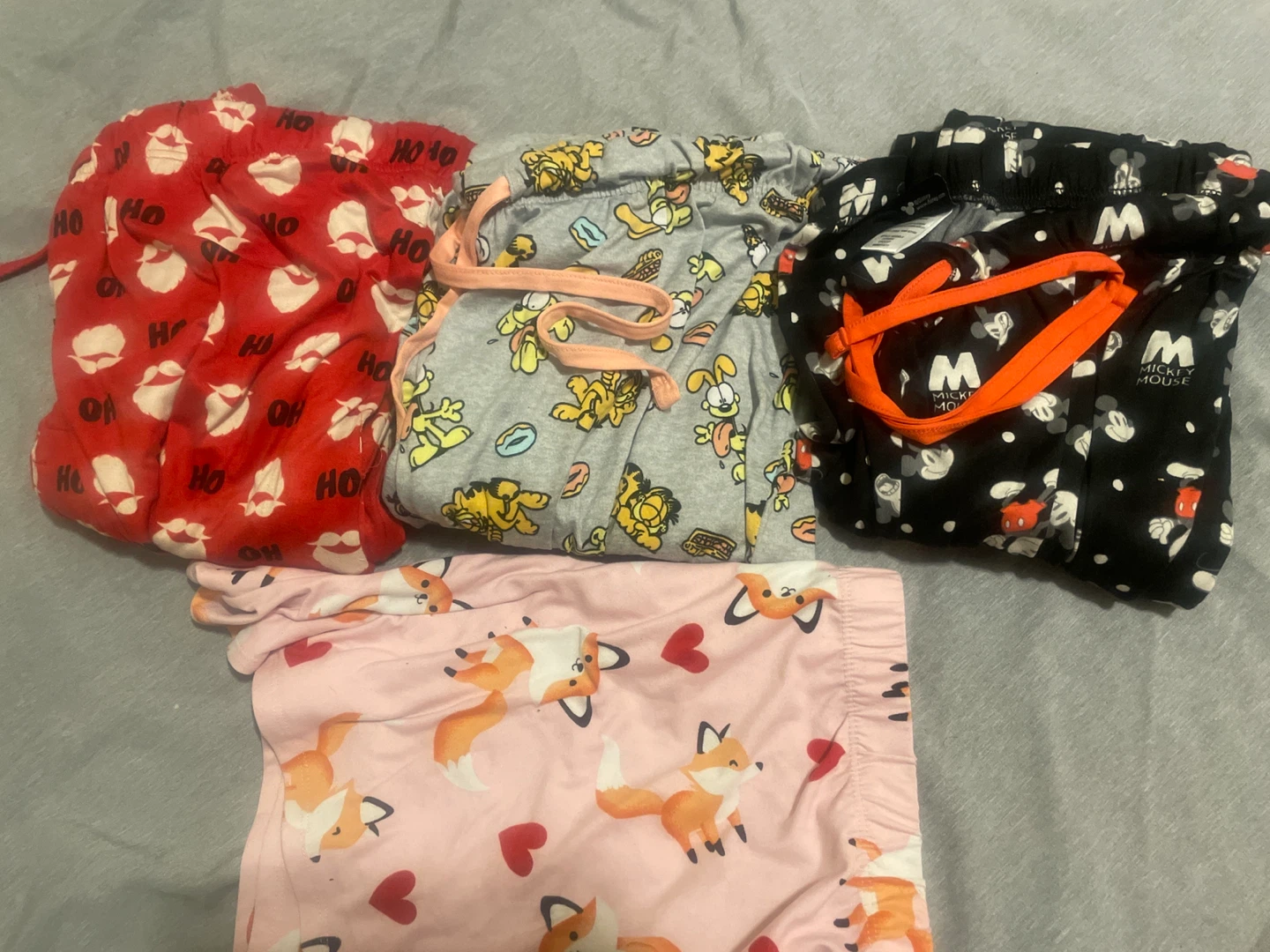 Assorted Pajama Pants - Mickey Mouse, Santa, Garfield & Foxes