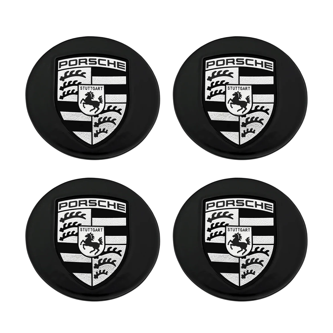 Set of 4 Porsche Wheel Center Caps