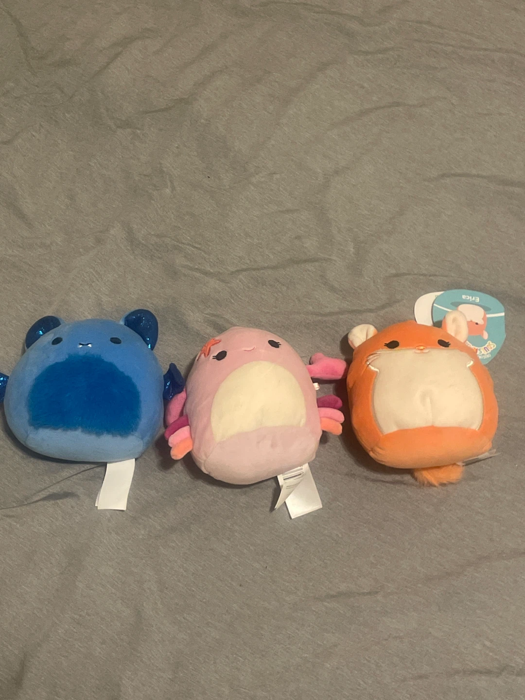 Squishmallows Plush Toys - Blue, Pink, and Orange