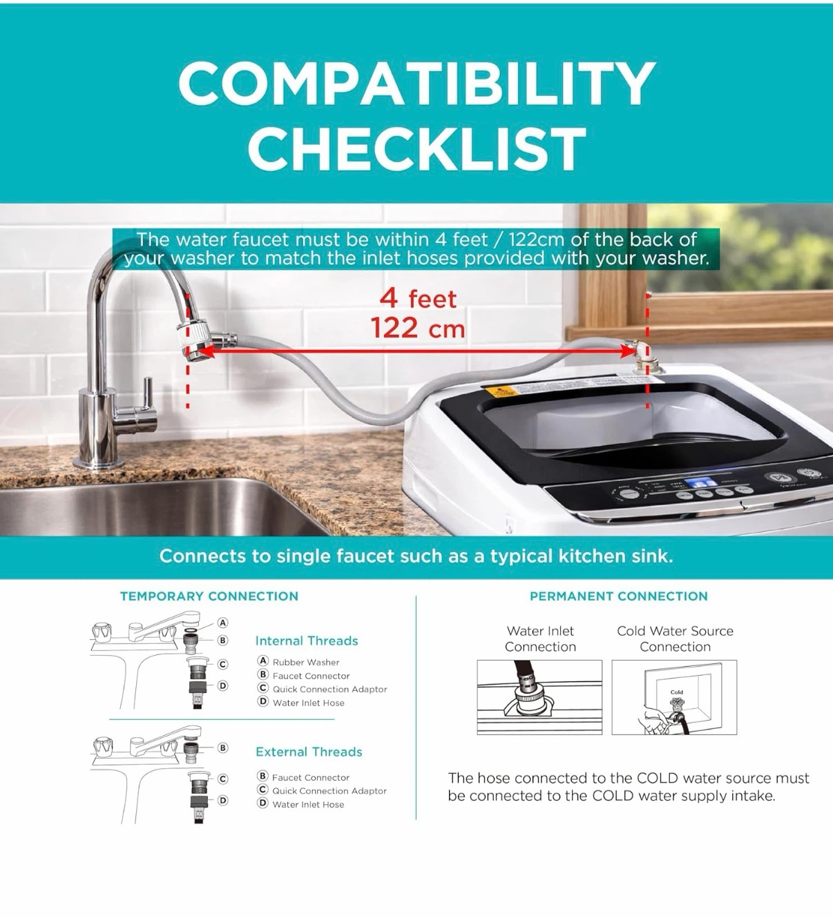 BLACK+DECKER 0.9 Cu. Ft. Portable Washer - photo 3