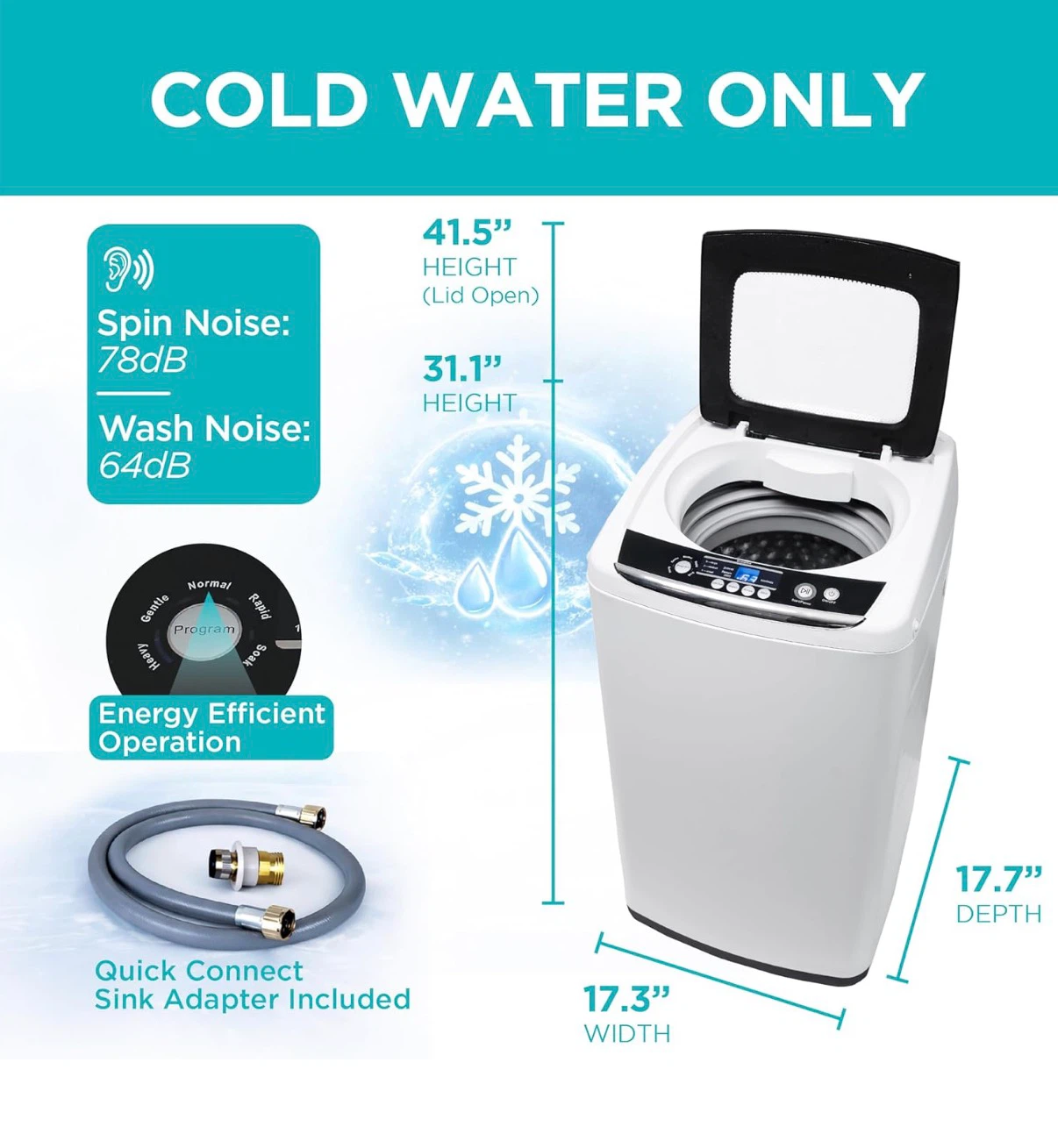 BLACK+DECKER 0.9 Cu. Ft. Portable Washer - photo 5