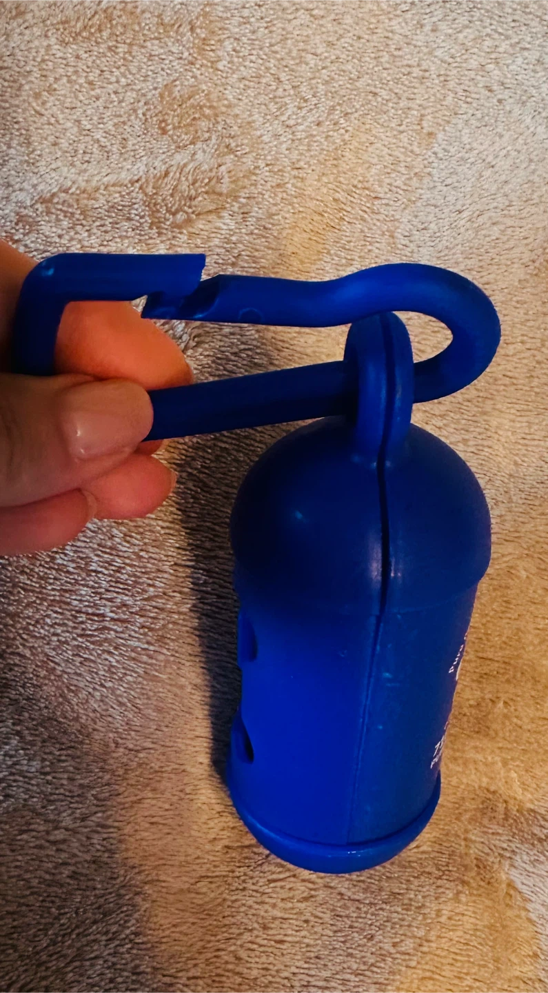 Blue Dog Waste Bag Dispenser with Carabiner Clip