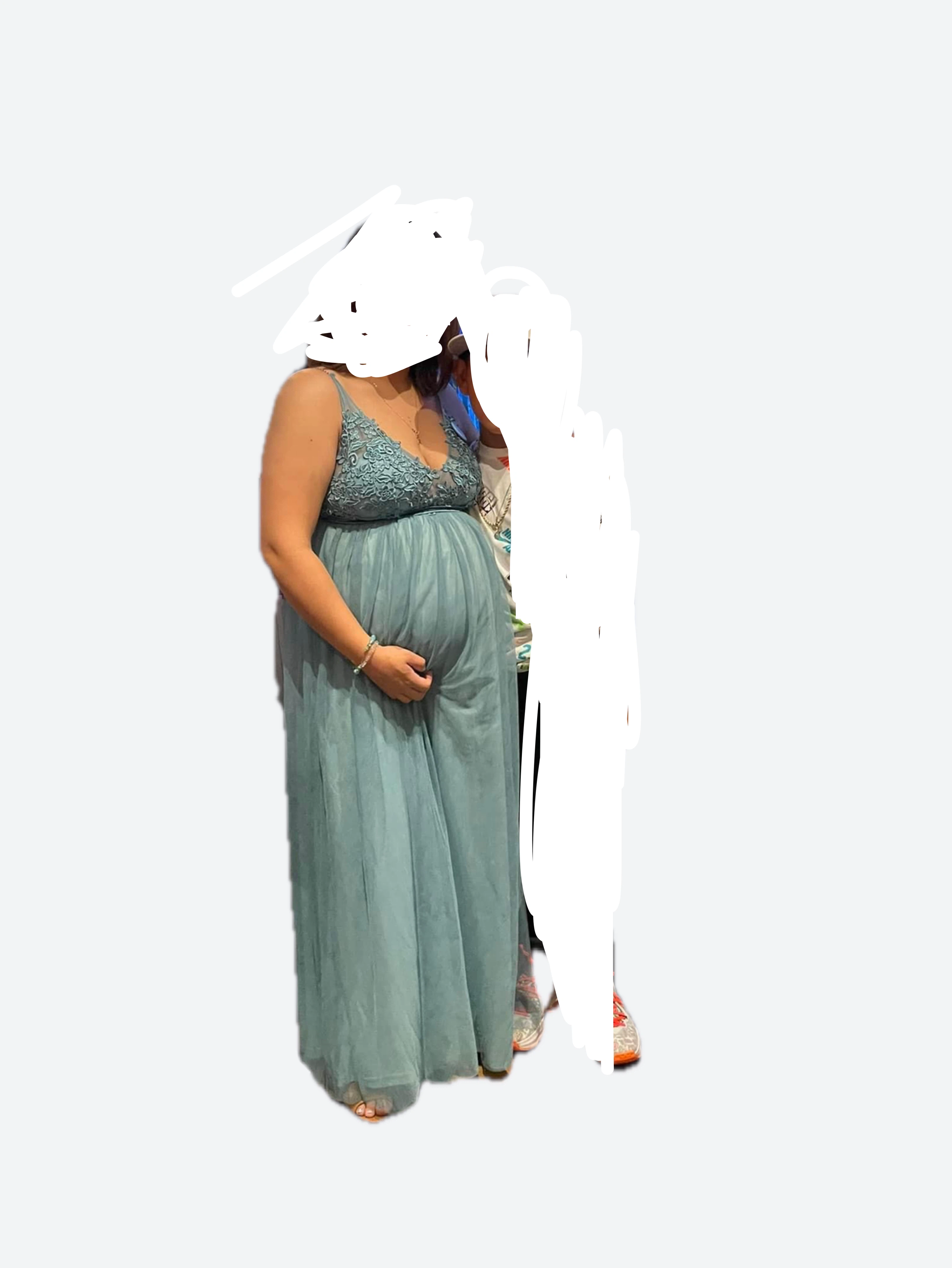 Women's Blue Maternity Dress
