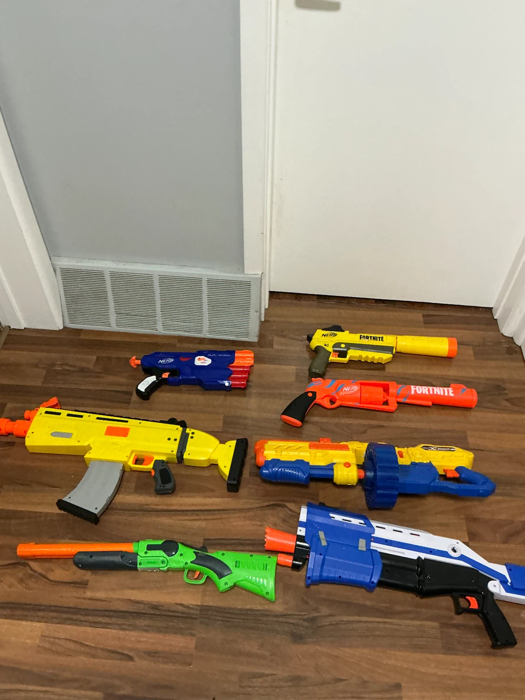 7 Nerf and x shot guns
