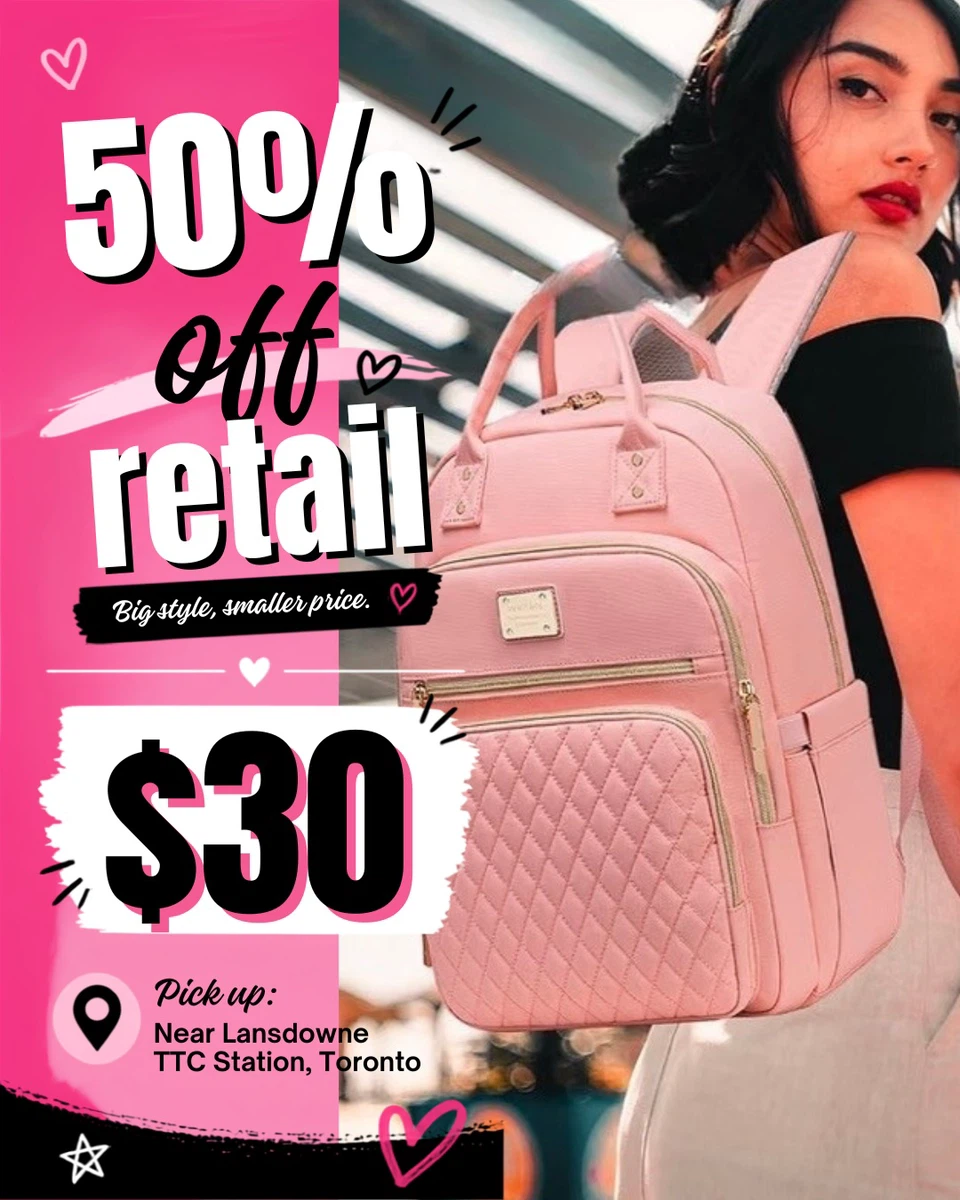 Cute 2-in-1 Quilted Laptop Backpack & Lunch Box Set