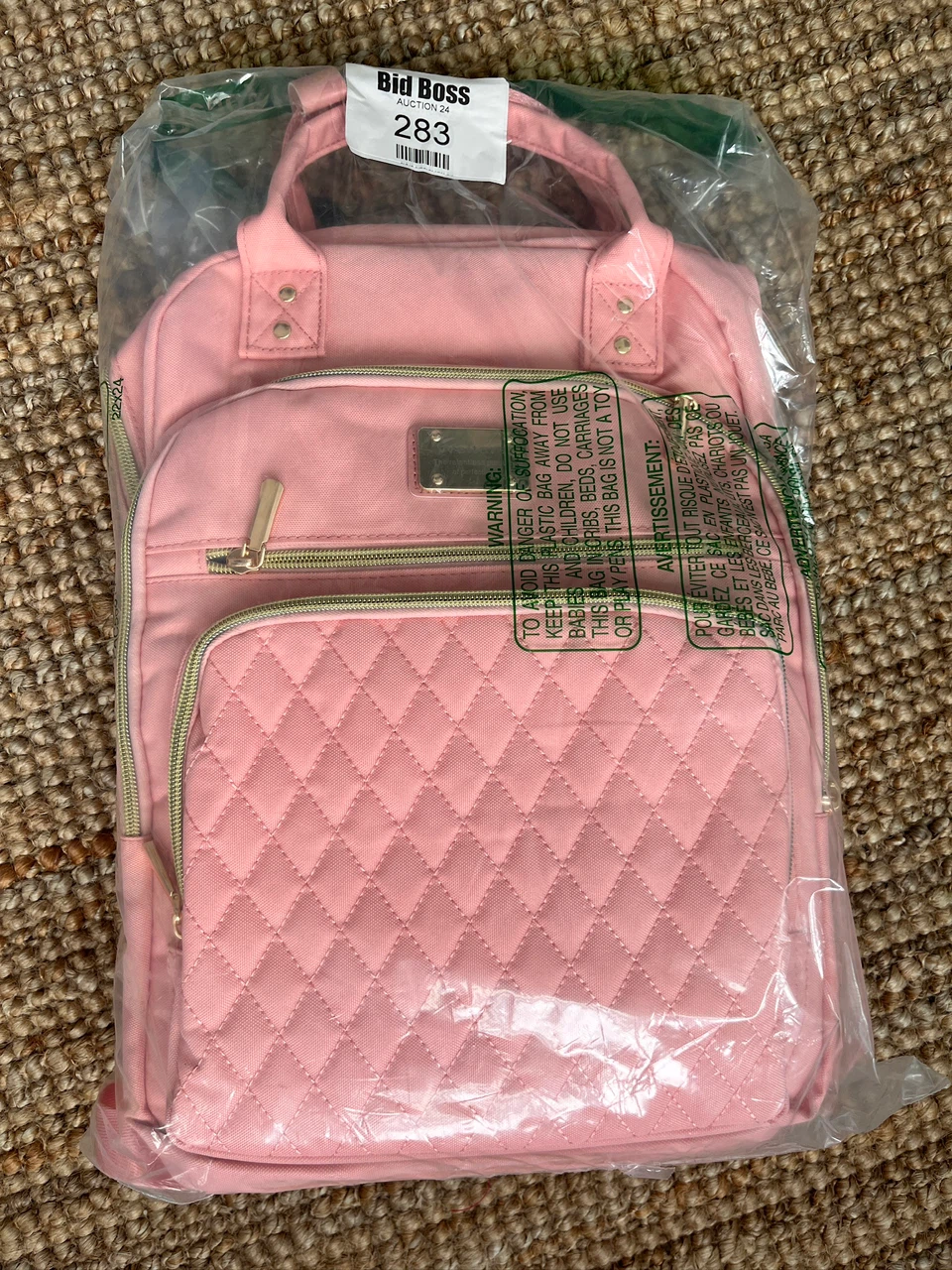 Cute 2-in-1 Quilted Laptop Backpack & Lunch Box Set - photo 2