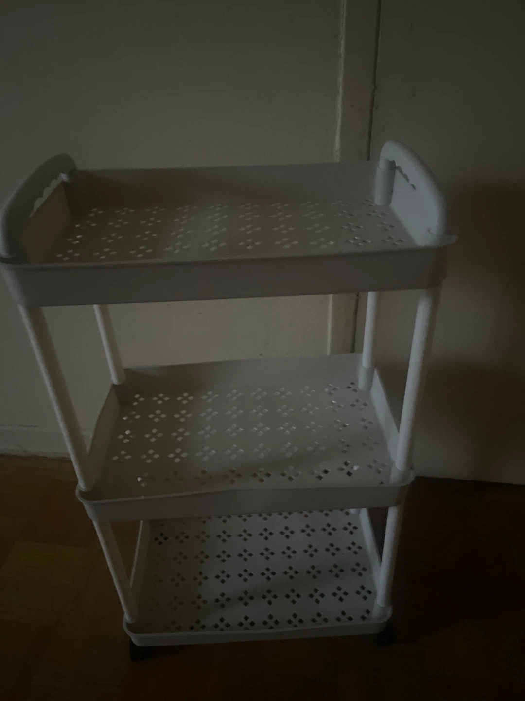 White 3-Tier Rolling Storage Cart