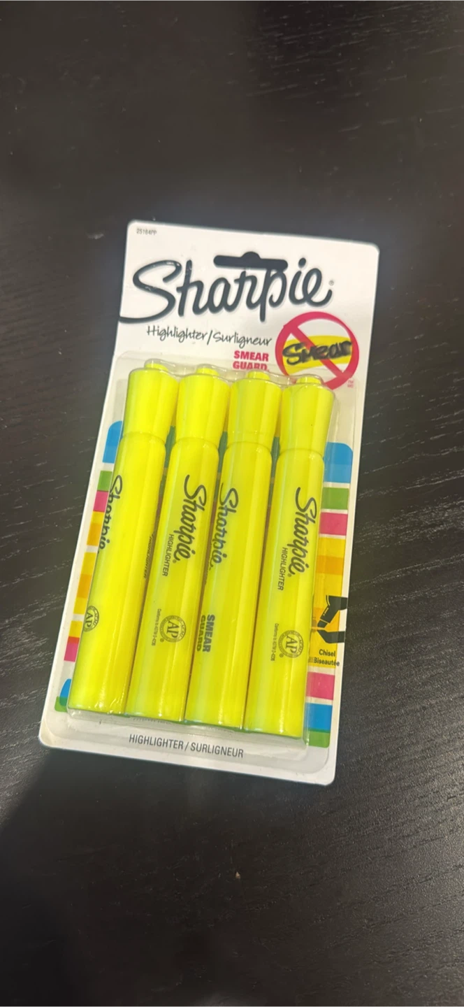 Sharpie Highlighter 4 Pack - Yellow