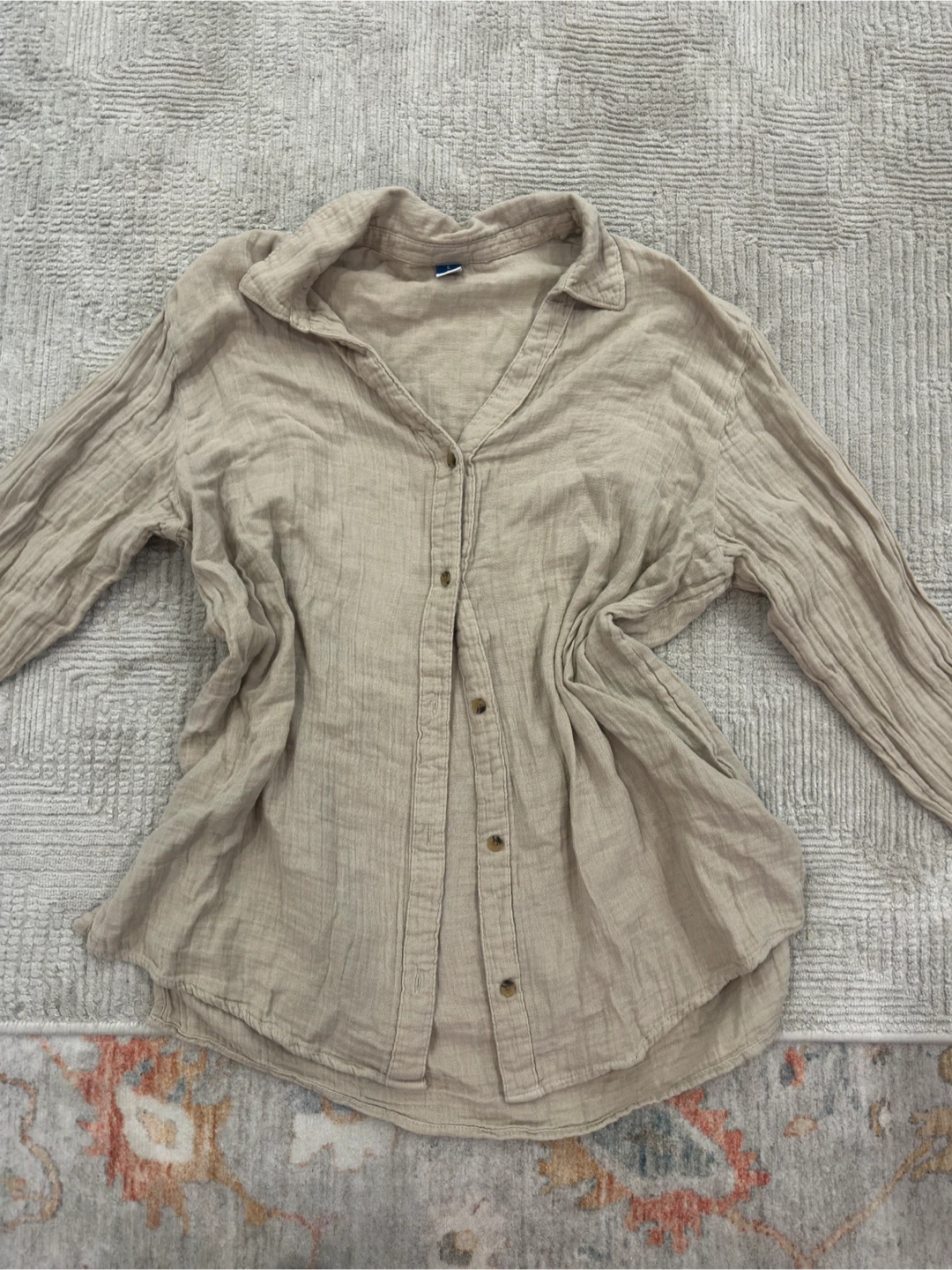 Gauze Button-Up Shirt