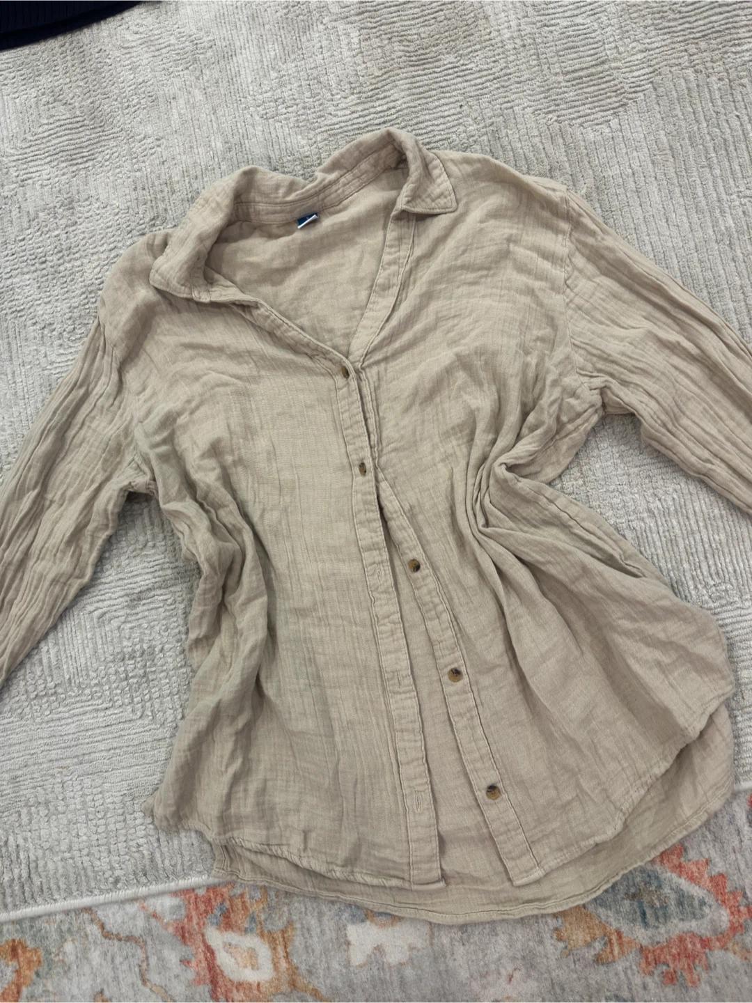 Gauze Button-Up Shirt - photo 2