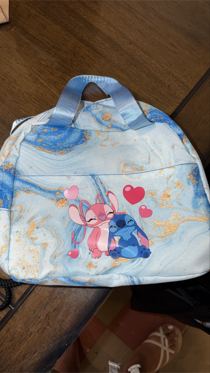 Disney Stitch & Angel Backpack and Lunch Bag Set