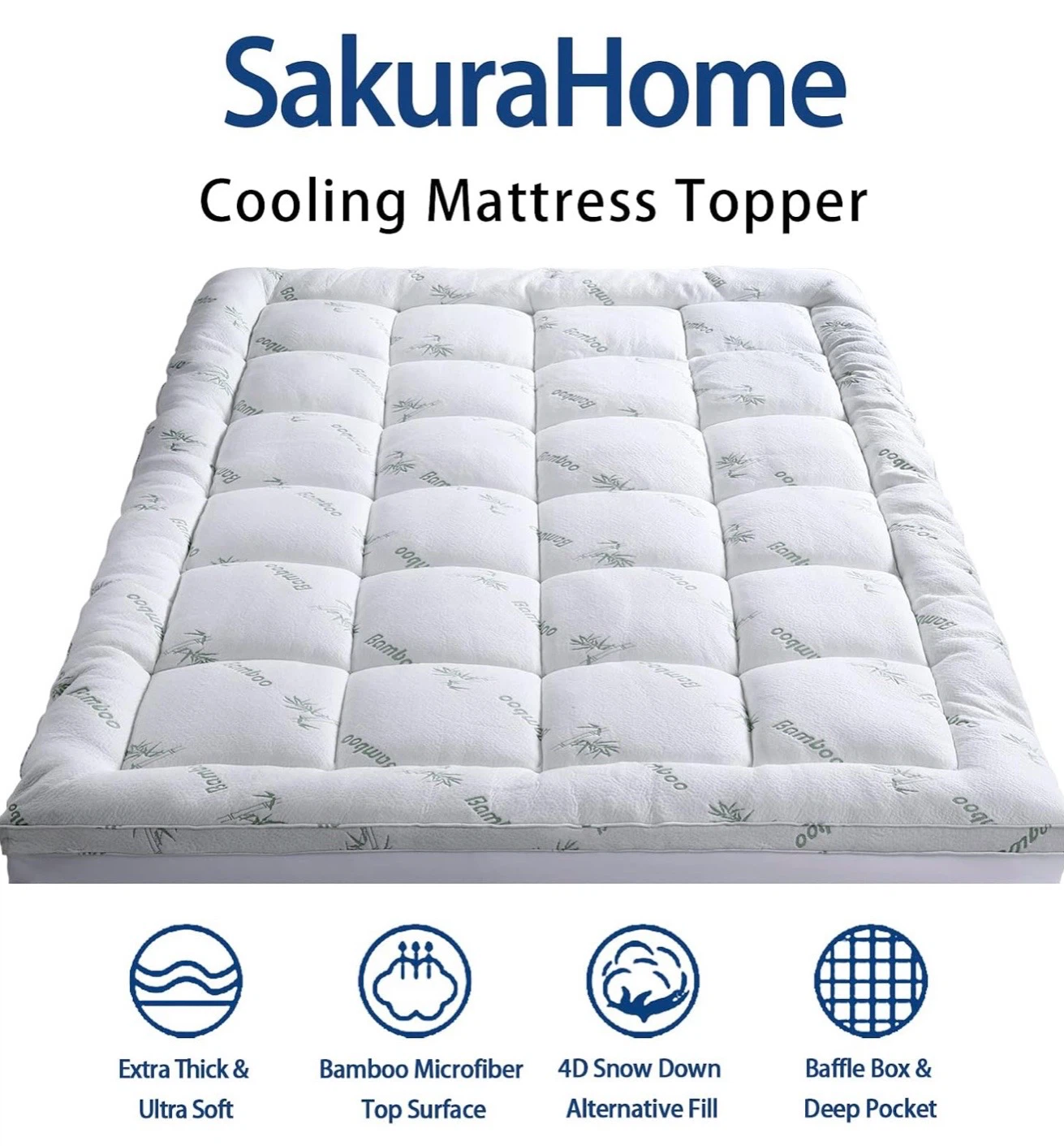 Bamboo Mattress Topper - Full/Double - photo 2