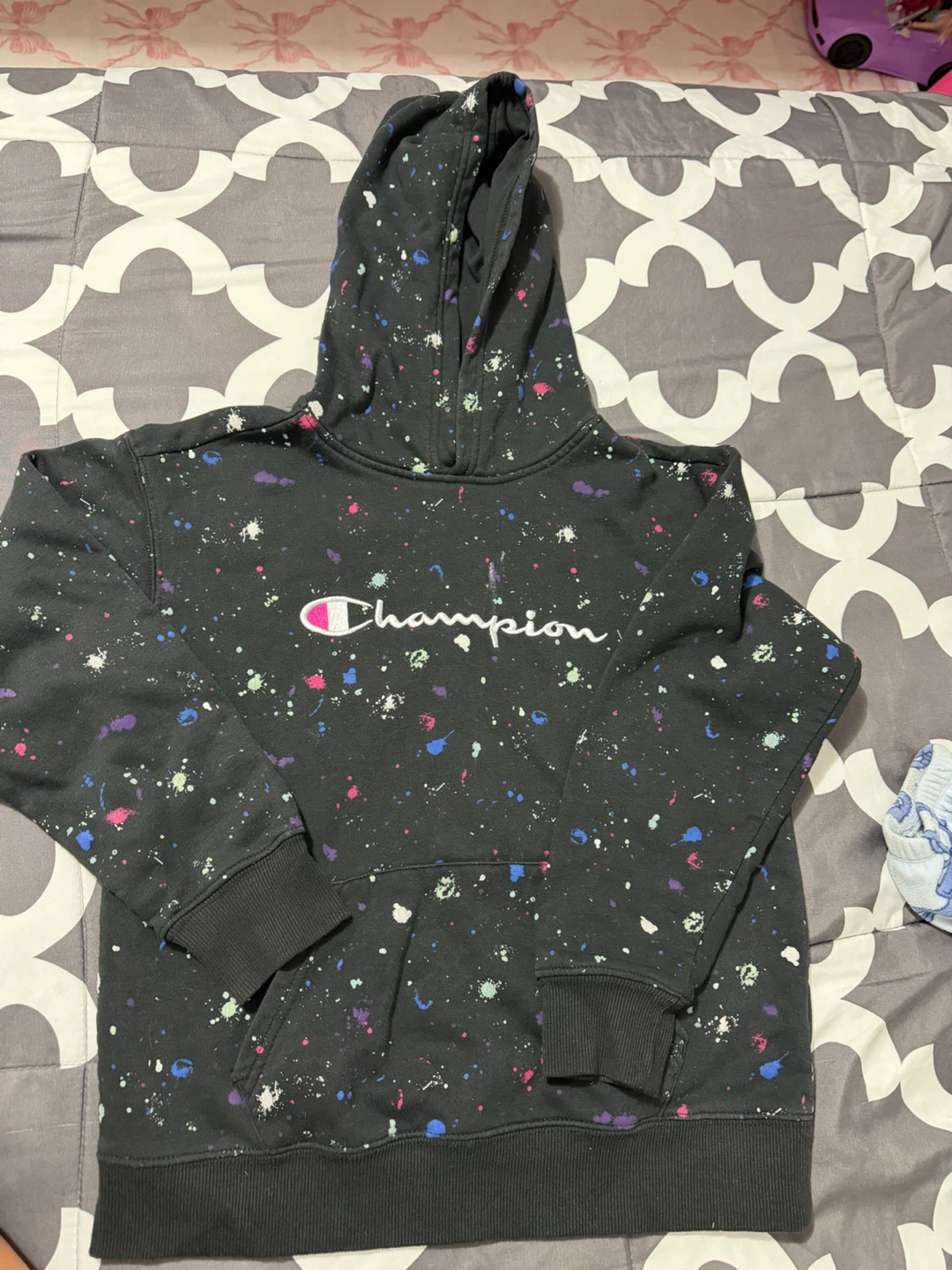Champion Hoodie - Splatter Print kids L