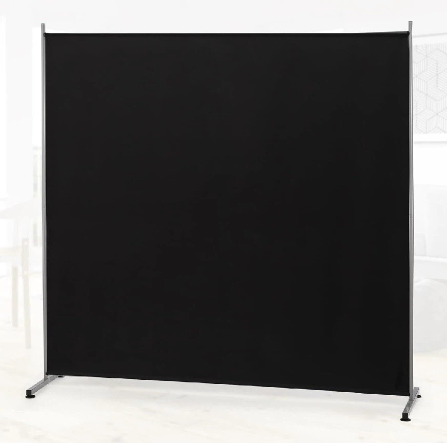 Single Panel Room Divider, Black, 71'H x 71W'