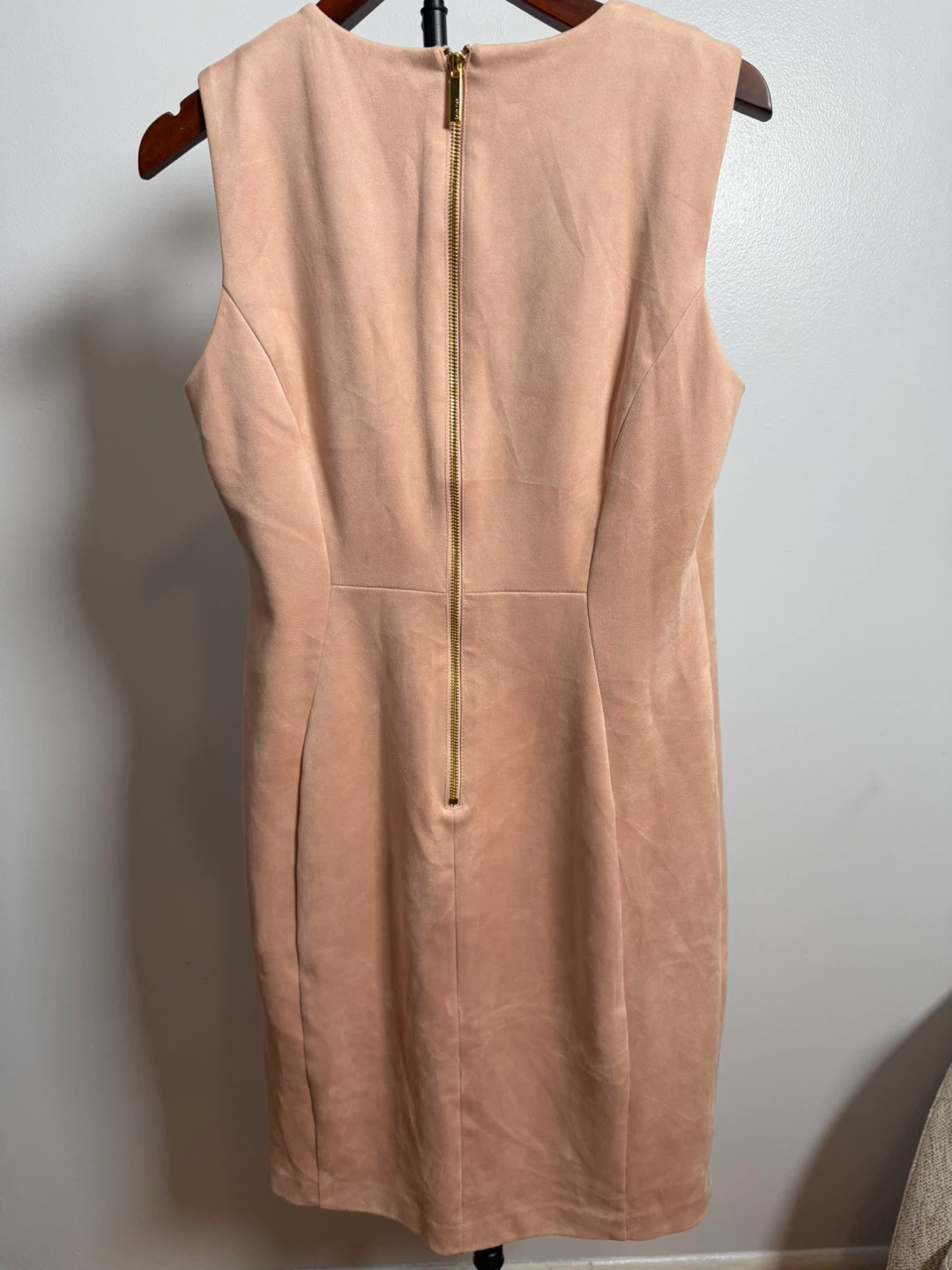 Calvin Klein Pink Sleeveless faux suede Dress Size 12 - photo 2