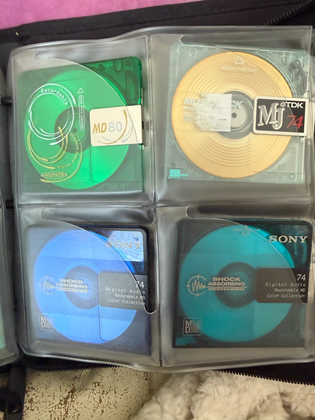 Sony, TDK MiniDiscs (MD80, MD74)